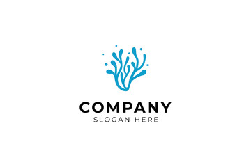 neuron nerve cell icon logo in flat template vector design style