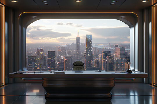 photorealistic background for a lavish corprate streaming studio