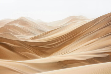 Obraz premium sand dunes moving with the wind in a harsh desert