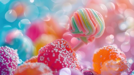 Candy wallpaper in macro medium shot