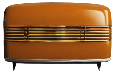 Retro radio vintage PNG elements Cut-out design Grainy texture effect for scrapbooking and collage