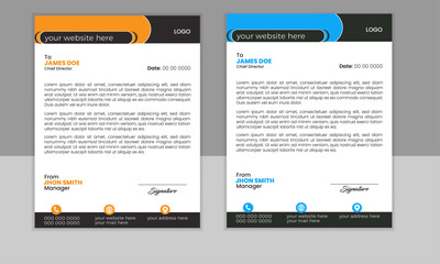  Abstract Letterhead Design Modern Business Letterhead Design Template.