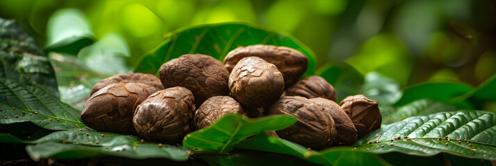Exploring the Vital Health Benefits of Raw Kola Nuts in a Natural Environment - obrazy, fototapety, plakaty