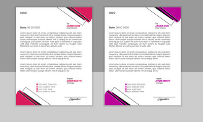 Modern corporate letterhead template design for your project.