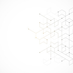 Creative idea of modern design with abstract geometric background. Minimalistic vector texture with linear pattern