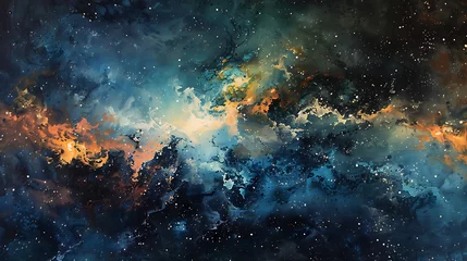 Fotobehang Mysterious space wallpaper for applies to graphic resources used for a variety of designs © DrPhatPhaw
