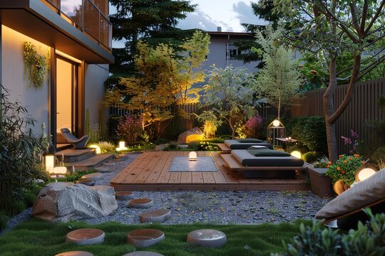Serene IoT Sunrise & Sunset Meditation Space