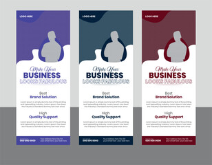 Corporate Unique  Roll Up Banner Template Example Sample, Modern Business Signage Standee X Banner Pop Up Design Download with Abstract Shapes
