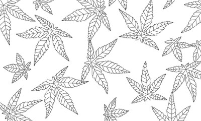 Abstract Leaf Pattern vector background