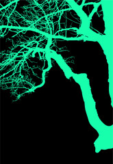 arboles, vector, silueta, paisaje, arbol, florecer, ramas, hojas, bosque, ilustracion, arte, naturaleza, descanso, follaje, textura