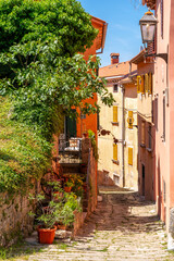 Idyllic Old town of Labin at daytime, Istria, Croatia