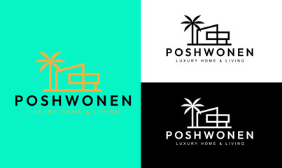 poshwonem logo,png,jpg,vector,eps,home town logo,realestate logo, constriction logo, amazing logo, unique logo, modern logo, custom logo,  