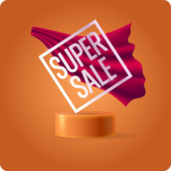 An image to advertise the sale. Poster for advertising discounts. Vector graphics. - 771710064