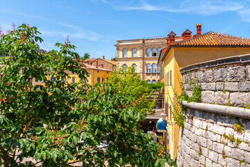 Historic center of Labin at daytime, Istria, Croatia - obrazy, fototapety, plakaty