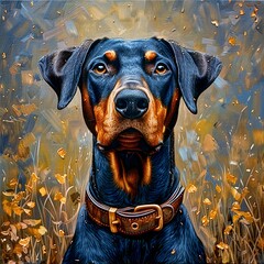 Regal Canine: The Noble Doberman Portrait