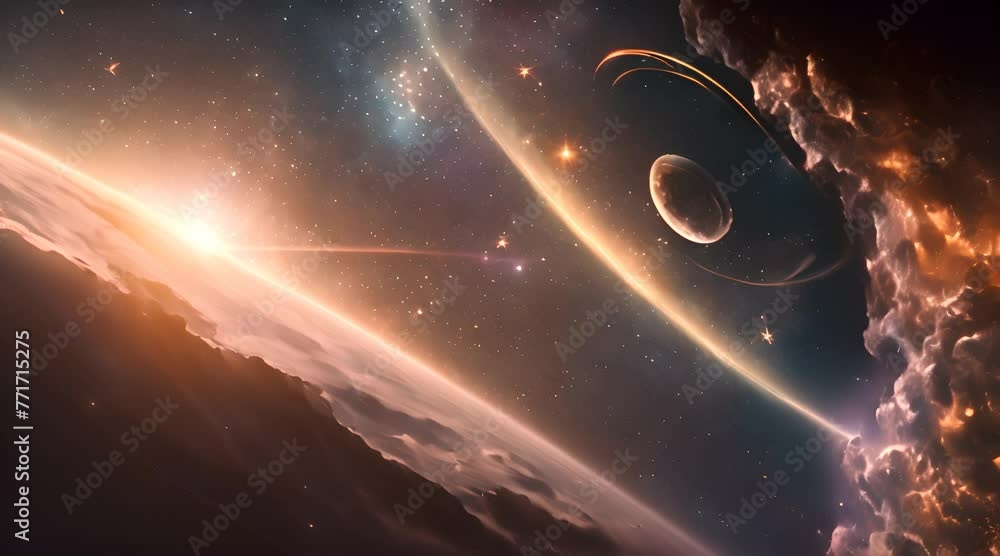 Poster Travelling Through Dense Starfield in Outer Space Loop