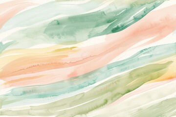 Seamless fluid stripes of soft pastel hues in a watercolor texture, perfect for a fresh and airy springtime event poster or a modern art gallery invitation.
