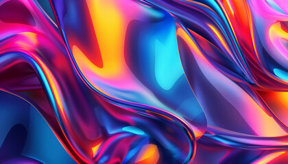 Abstract Holographic Waves, Dynamic Colorful Texture