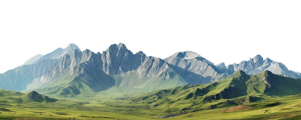 Picturesque mountain landscape, cut out