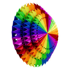  Colorful 3D Origami Ornament for Brazilian São João June Festival Composition with Transparent Background