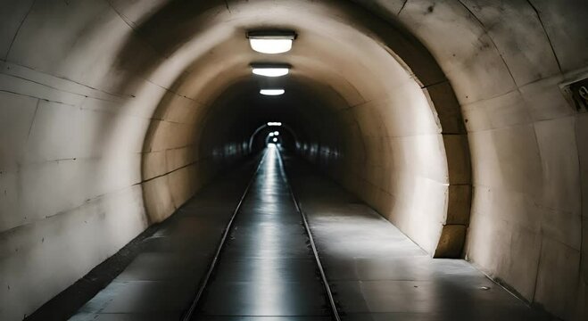 dark tunnel  horror concept