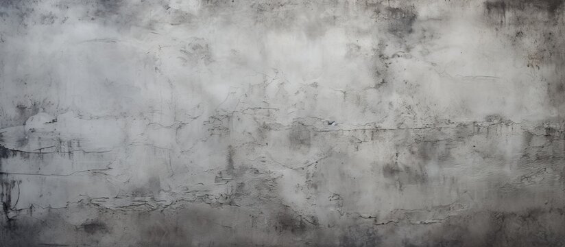 Fototapeta A detailed closeup of a grey concrete wall texture with a freezing monochrome photography aesthetic, resembling natural landscape patterns