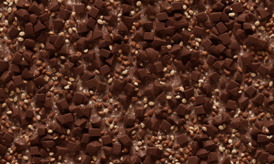 Chocolate. Abstract seamless pattern. AI generated.