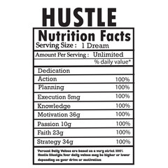 HUSTLE Nutrion Facts