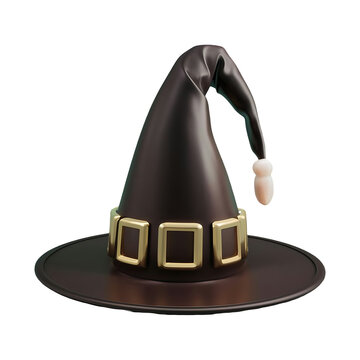 Witch hat isolated on transparent background