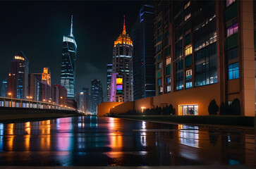 Fototapeta premium urban scene at night