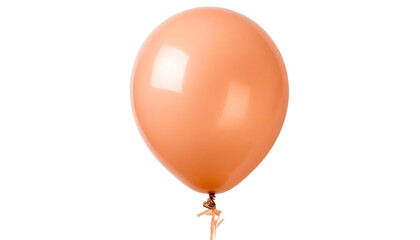 Peach color balloon, isolated on transparent background.