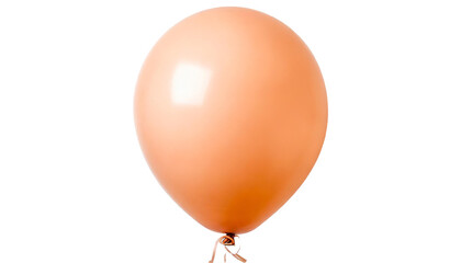 Peach color balloon, isolated on transparent background.