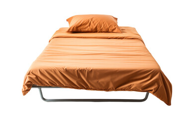 A cozy single bed with a soft sheet and pillow, creating a serene and peaceful atmosphere - obrazy, fototapety, plakaty