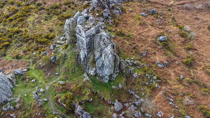 Roche rock aerial shot