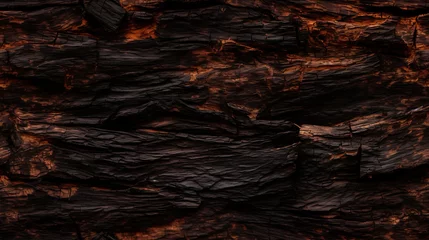 Rolgordijnen charred wood, burnt wood texture, shou sugi ban texture, yakisugi, high quality graphic source, high resolution background © Kateryna Sharko