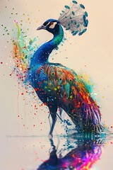 a majestic Peacock standing