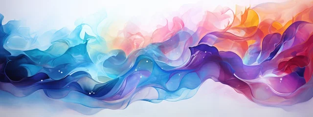 Foto op Canvas Prism of liquid dreams swirling in an abstract masterpiece, abstract colorful wave and smoke background © VisionCraft
