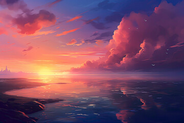 Experience the magic of a new day dawning with a dynamic sunrise gradient.