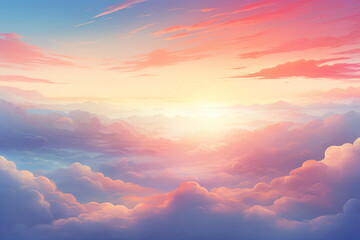 Each dawn brings a new masterpiece in the form of a dynamic sunrise gradient. - obrazy, fototapety, plakaty