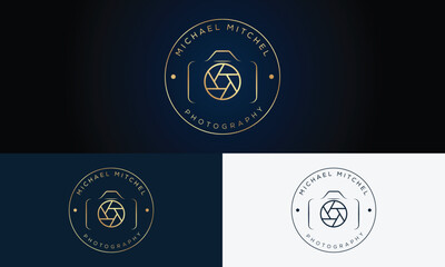 Camera photography logo icon vector template