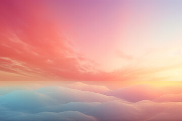 Soft hues blend together in a mesmerizing dynamic sunrise gradient. - obrazy, fototapety, plakaty