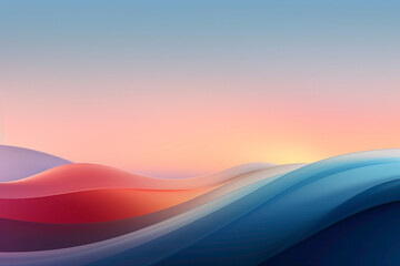 Embrace the serenity of dawn as the dynamic sunrise gradient unfolds. - obrazy, fototapety, plakaty