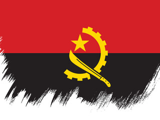 PrintFlag of Angola vector illustration