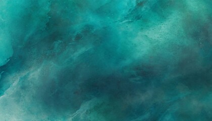 Fototapeta na wymiar Aquatic Symphony: Teal Blue and Green Watercolor Paint Banner