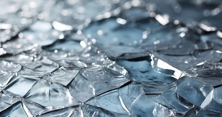 Beautiful cracked ice surface texture background