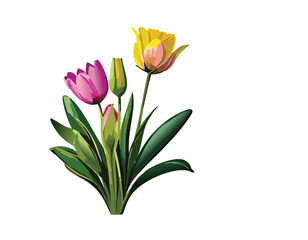 Fototapeta premium bouquet of tulips