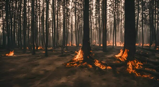 forest fire  ecology concept