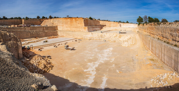 Ca's Vilafranquer sandstone quarry, Son Monserrat, Petra, Majorca, Balearic Islands, Spain