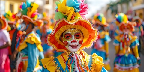 Barranquilla Carnival: A Vibrant Celebration in Colombia. Concept Colombian Culture, Festive...