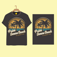 happy summer vintage t shirt vector design templated